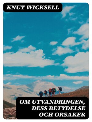 cover image of Om utvandringen, dess betydelse och orsaker